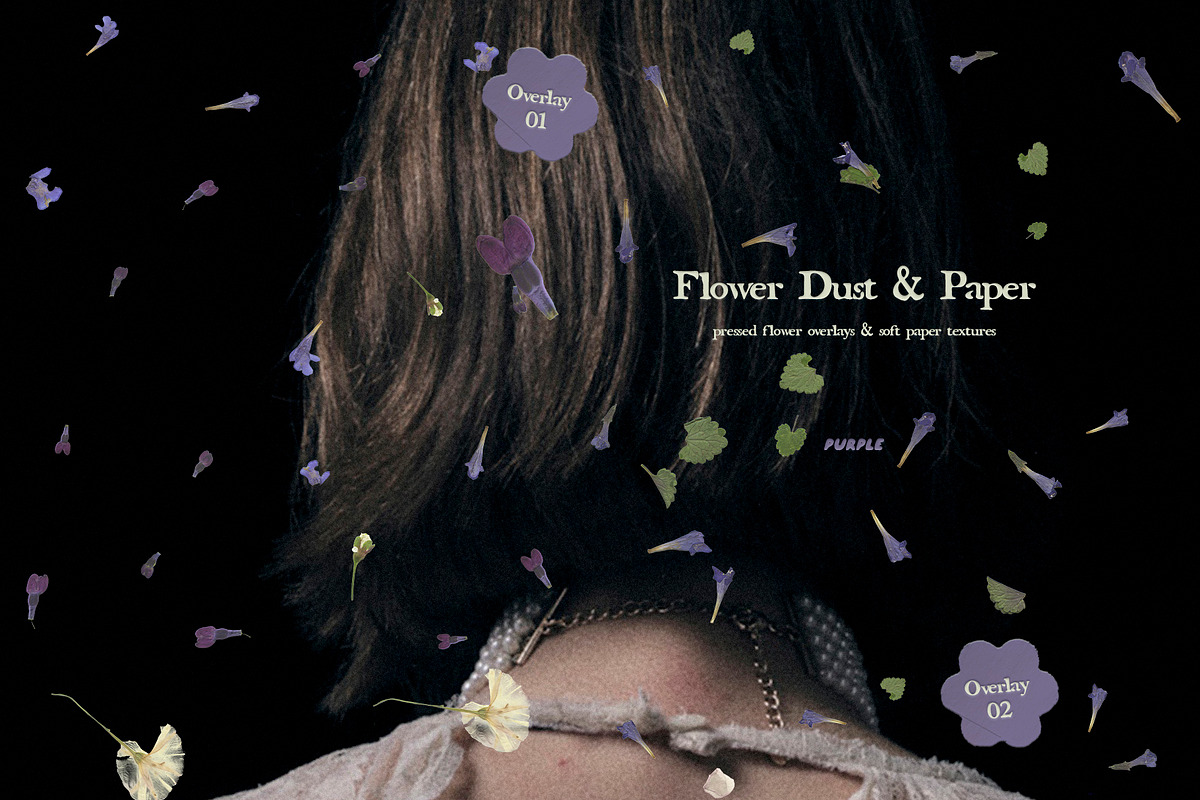 Flower Dust Overlays & Paper Texture, a Texture Graphic by Purple (Photo 3 of 15)