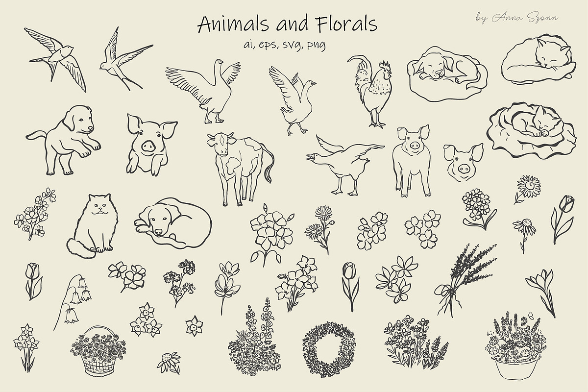 Cottagecore Spring. Hand-Drawn Art., a Seasonal Illustration by Designwork (Photo 3 of 10)