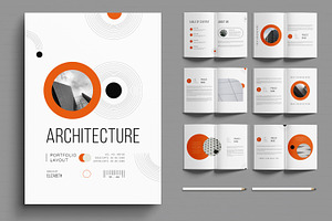Architecture Portfolio Layout, a Brochure Template by MightyDesign