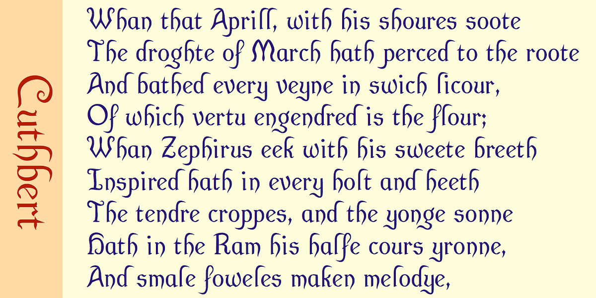 Cuthbert, a Font by Ingrimayne Type (Photo 7 of 7)