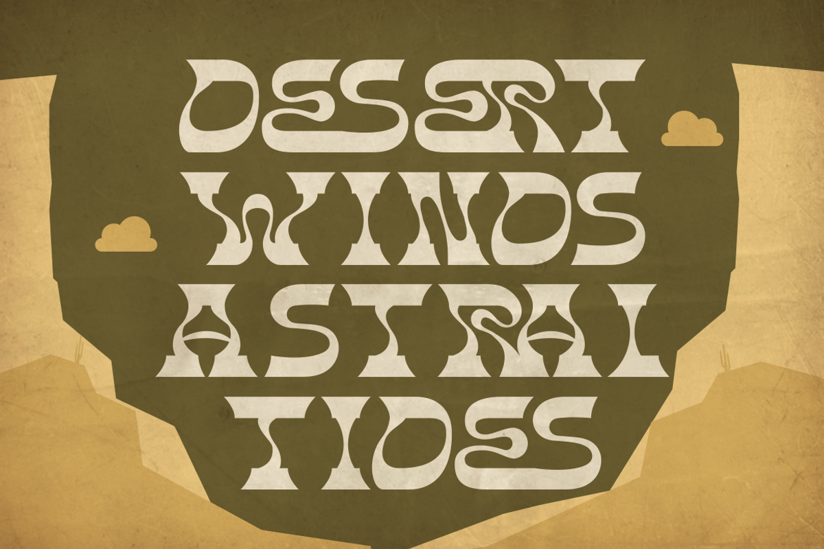 Cosmic Canyon Psychedelic Font, a Font by PutraCetol Studio (Photo 2 of 13)