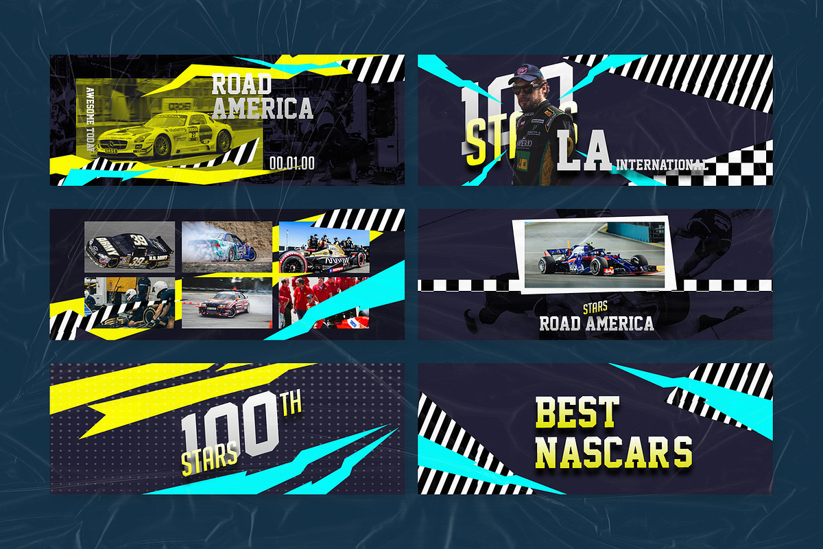 Nascar Facebook Cover Templates, a Social Media Template by Azruca (Photo 3 of 8)