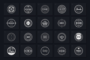 200 Retro Badges