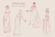 Jane Austen Inspired Line Art, a Person Illustration by Miriam Furniss Designs (Thumbnail 9 of 13)