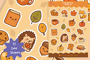 Cosy Cute Autumn Sticker Set, an Illustration by Dori Debreceni draws (Thumbnail 3 of 4)