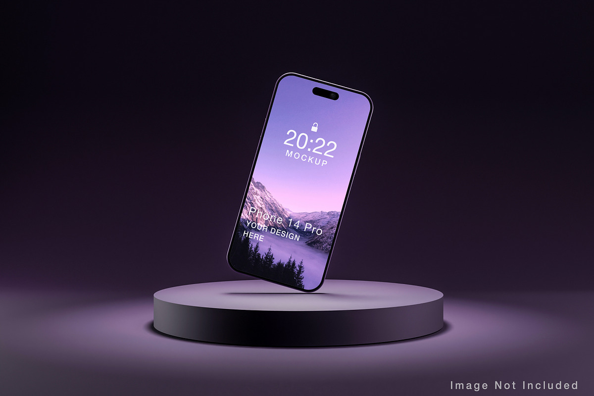 iPhone 14 pro, an iPhone Mockup by Zero_std (Photo 3 of 8)