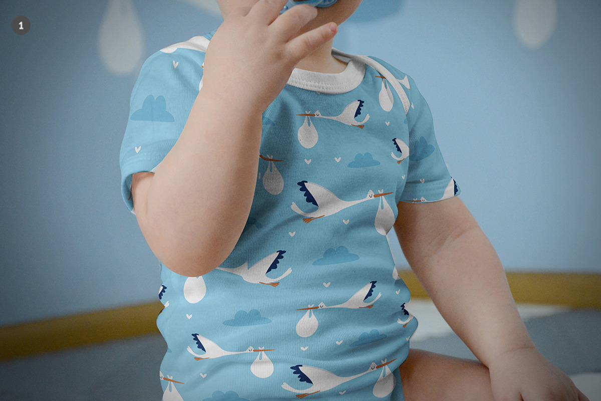 Baby Shortsleeve Growsuit Mock-ups, a Print Template by BlackMocca (Photo 6 of 18)