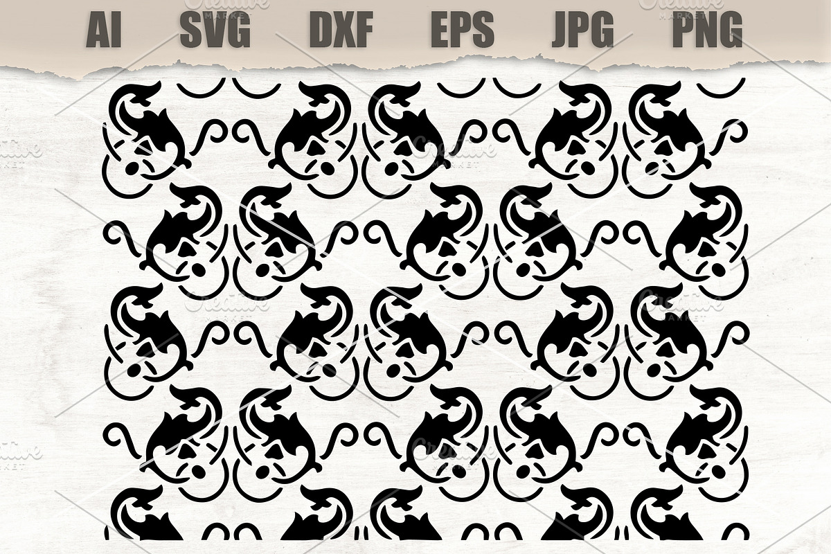 Stencil Pattern, a Decorative Illustration by MARYCRAFTIRIA