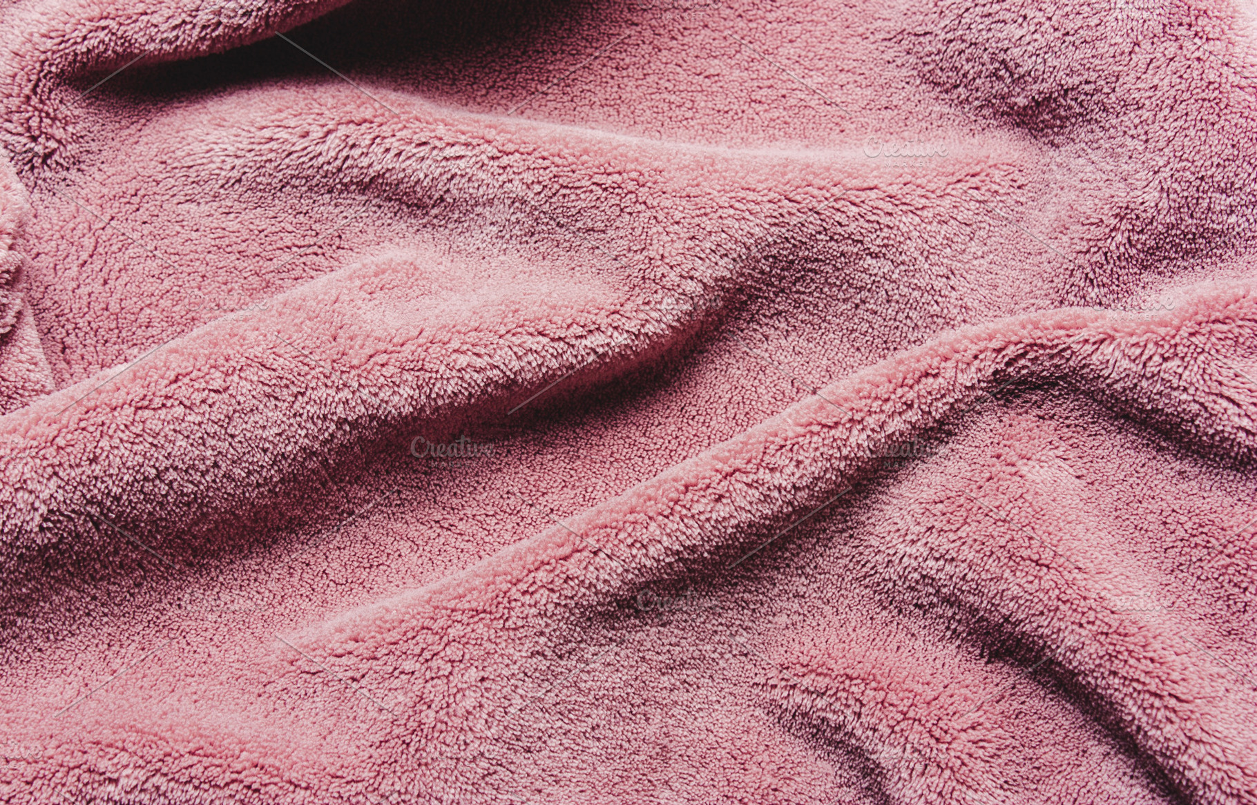 Pink soft teddy fleece texture., an Abstract Photo by KulT design