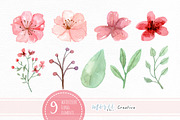 RedPink Garden Flower Graphic Set, an Illustration by May • SHO (Thumbnail 9 of 9)