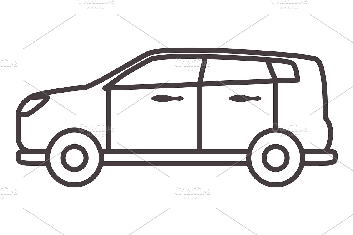 SUV outline., an Object Graphic by Dukesn