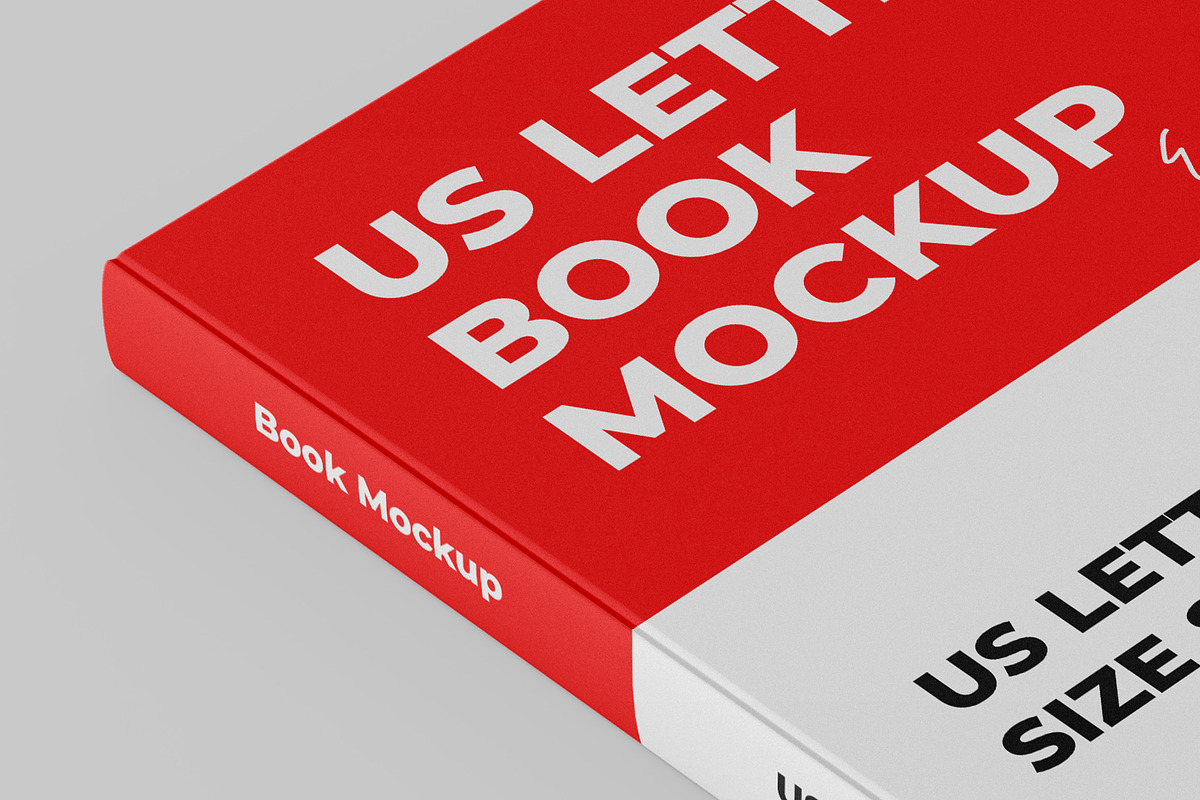 US Letter Book Mockup - 8 views, a Books & Magazine Mockup by Illusiongraphic (Photo 18 of 22)