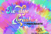 Tie-Dye Brushes for Procreate, a Brush Add-On by Studio Kitsch (Thumbnail 3 of 8)