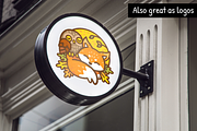 Fox & Owl Cute Animal Mascots, an Animal Illustration by Manudesign (Thumbnail 3 of 3)