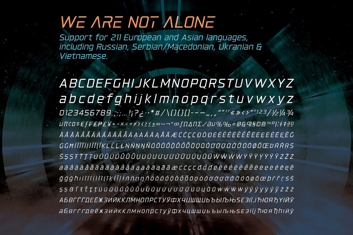Hyperspace Race Italic sci-fi font preview 5