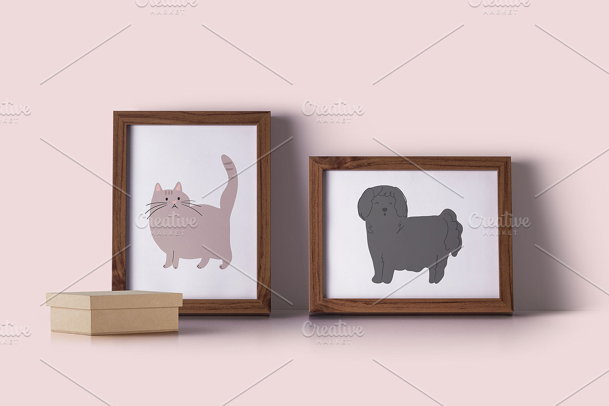 Cute cat and dog vector set, a Graphic by Vectorwins Premium Shop (Photo 3 of 3)