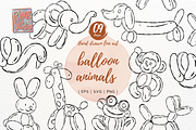 Balloon Animals Hand-Drawn SVG, an Animal Illustration by RimzStudio (Thumbnail 1 of 8)