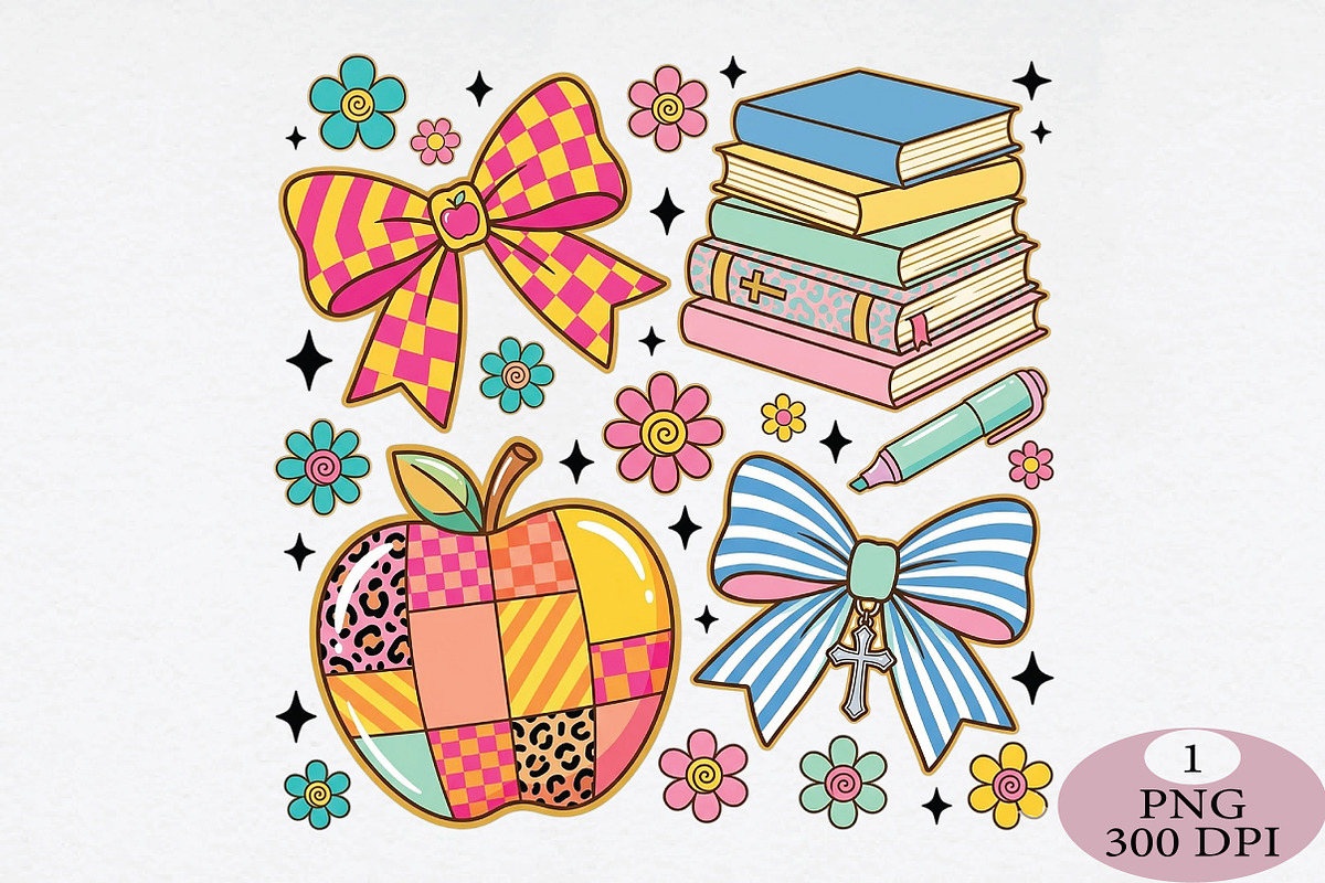 Teacher Pencil Bow Png, an Illustration by Daily.Designs (Photo 1 of 5)