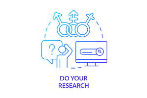 Do our research blue gradient, an Icon by IMG Visuals