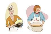 People baking, a Food Illustration by handsketched (Thumbnail 5 of 10)