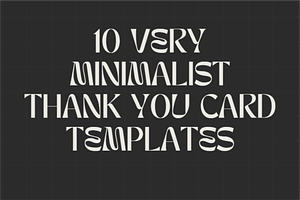 Card Template Thank You