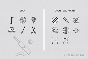 Linear Sports Icons