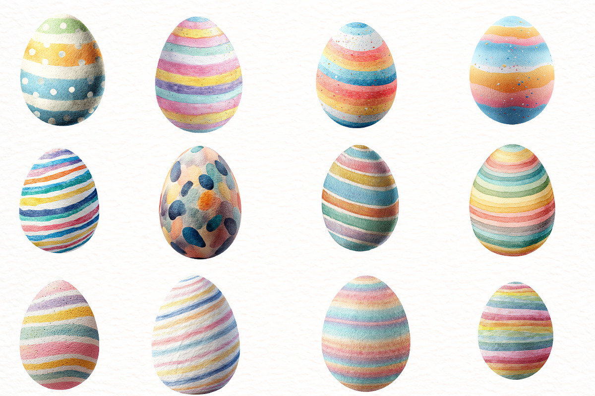Easter Pastel Eggs Clipart, an Illustration by Designworld (Photo 3 of 5)