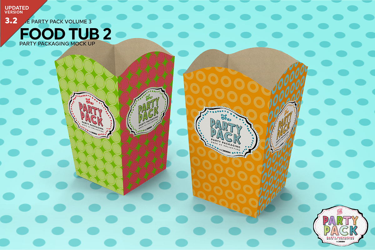Paper Food Tub Packaging Mockup, a Cups & Container Mockup by INCDesign (Photo 1 of 6)