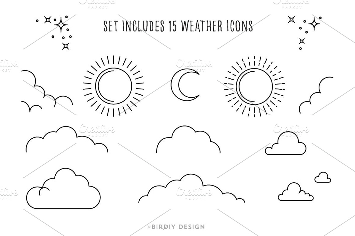 Rustic Monoline Icons and Designs, an Outline Icon by BirDIY Design (Photo 9 of 10)