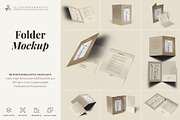 Folder Mockup - 12 Views, a Packaging Mockup by Illusiongraphic (Thumbnail 1 of 28)