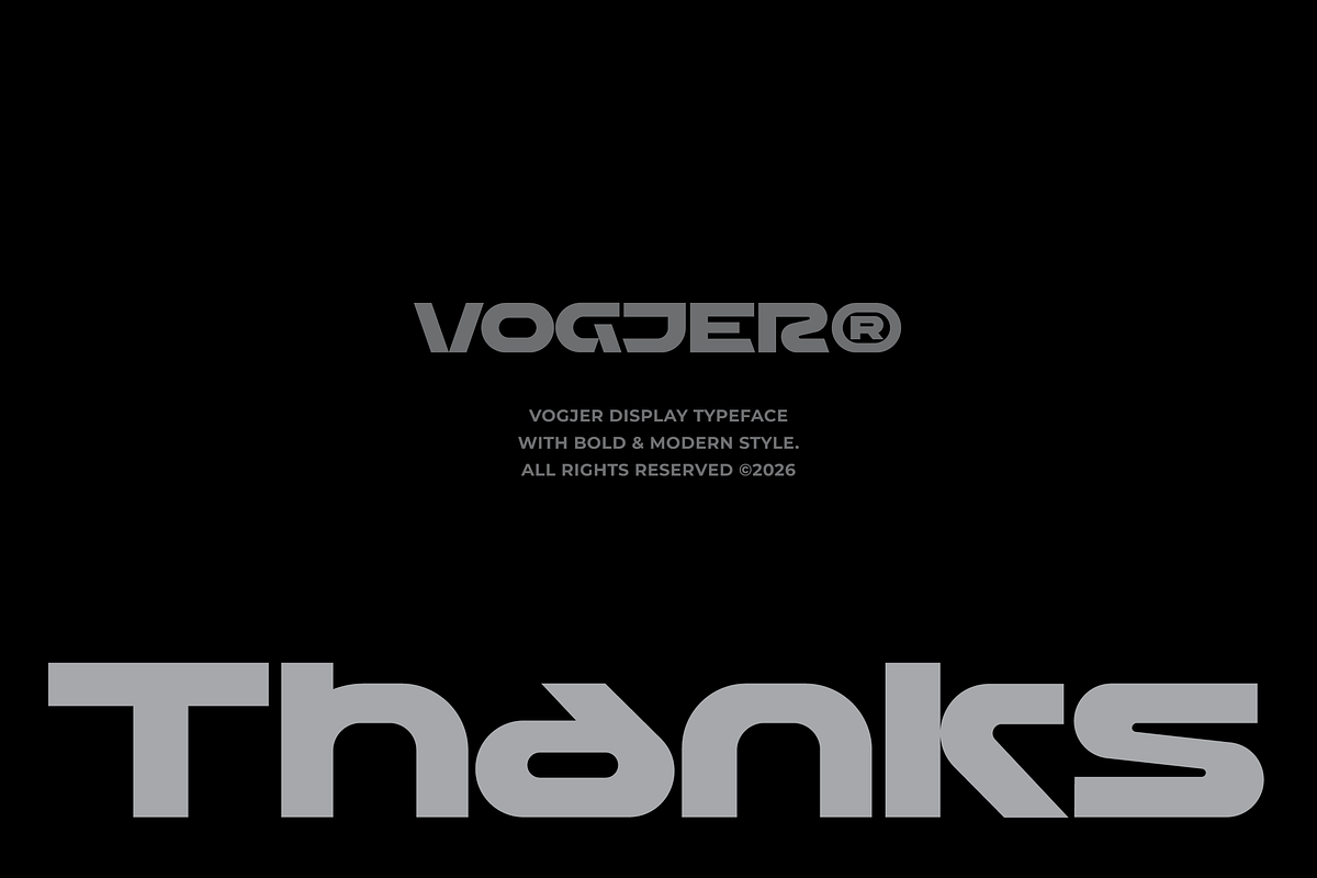 Vogjer - Bold Futuristic Font, a Sans Serif Font by limitype (Photo 14 of 14)