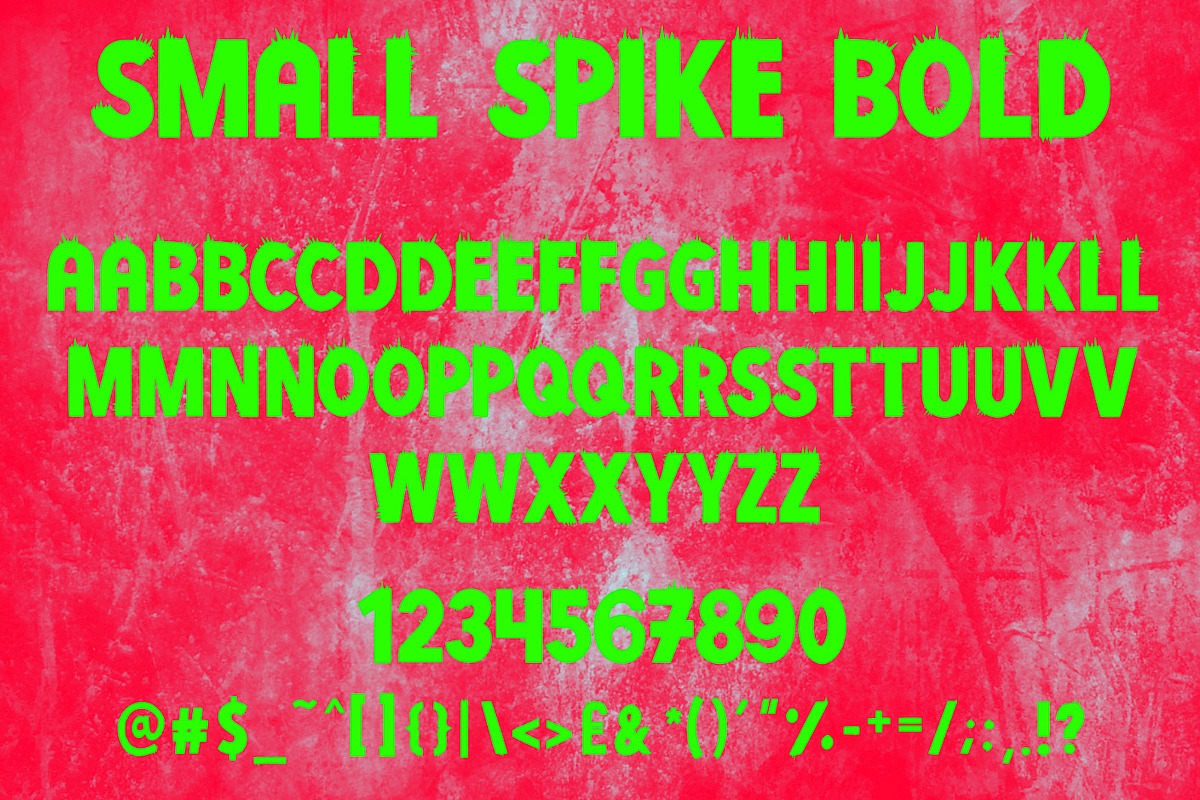 Small Spikey Font, a Font by Charlotte Breedon Design (Photo 3 of 5)