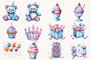 Watercolor Birthday Celebration PNG, a Seasonal Illustration by Designworld (Thumbnail 3 of 9)