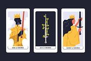 Suit of Swords tarot cards set, an Illustration by Good Studio (Thumbnail 2 of 6)