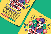 Retro Circus Show Flyer Template, a Flyer Template by Tiptop Graphic (Thumbnail 3 of 5)