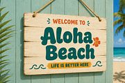 Aloha Vibes - Fun Hawaiian Display, a Handwritten Font by overlaytemplates (Thumbnail 3 of 5)