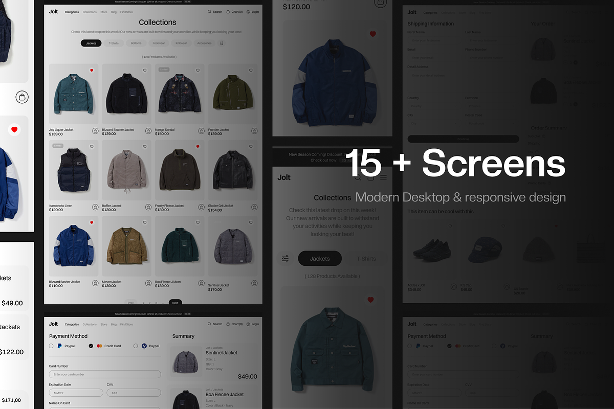 Jolt - E-Commerce Website UI KIT, a Device Mockup by Odama (Photo 8 of 12)