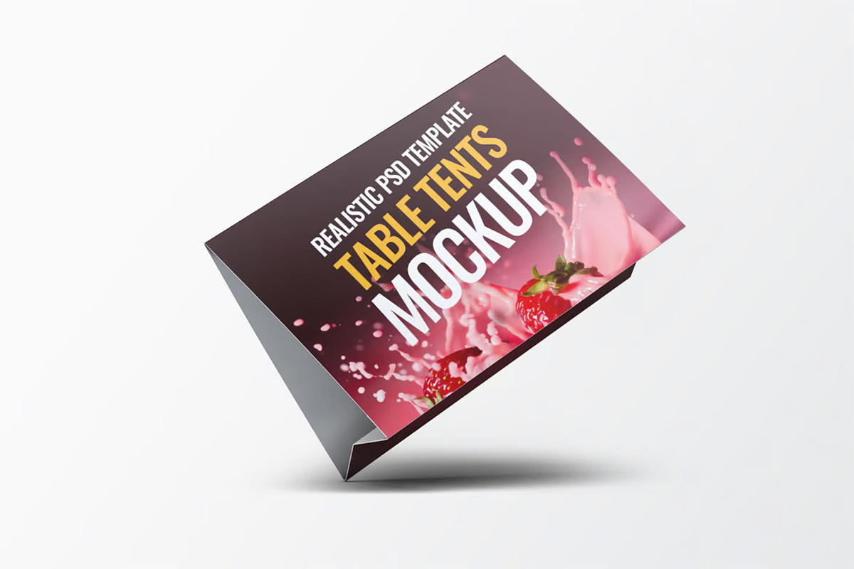 Table Tents Mock-Up, an Advertising Mockup by DesignRushMarket (Photo 5 of 6)