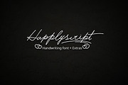 Happlyscript Typeface, a Script Font by alphadesign (Thumbnail 1 of 6)