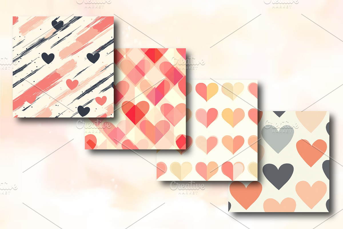 Modern Valentine Geometric Pattern, a Background Photo by RobertsArt (Photo 3 of 5)