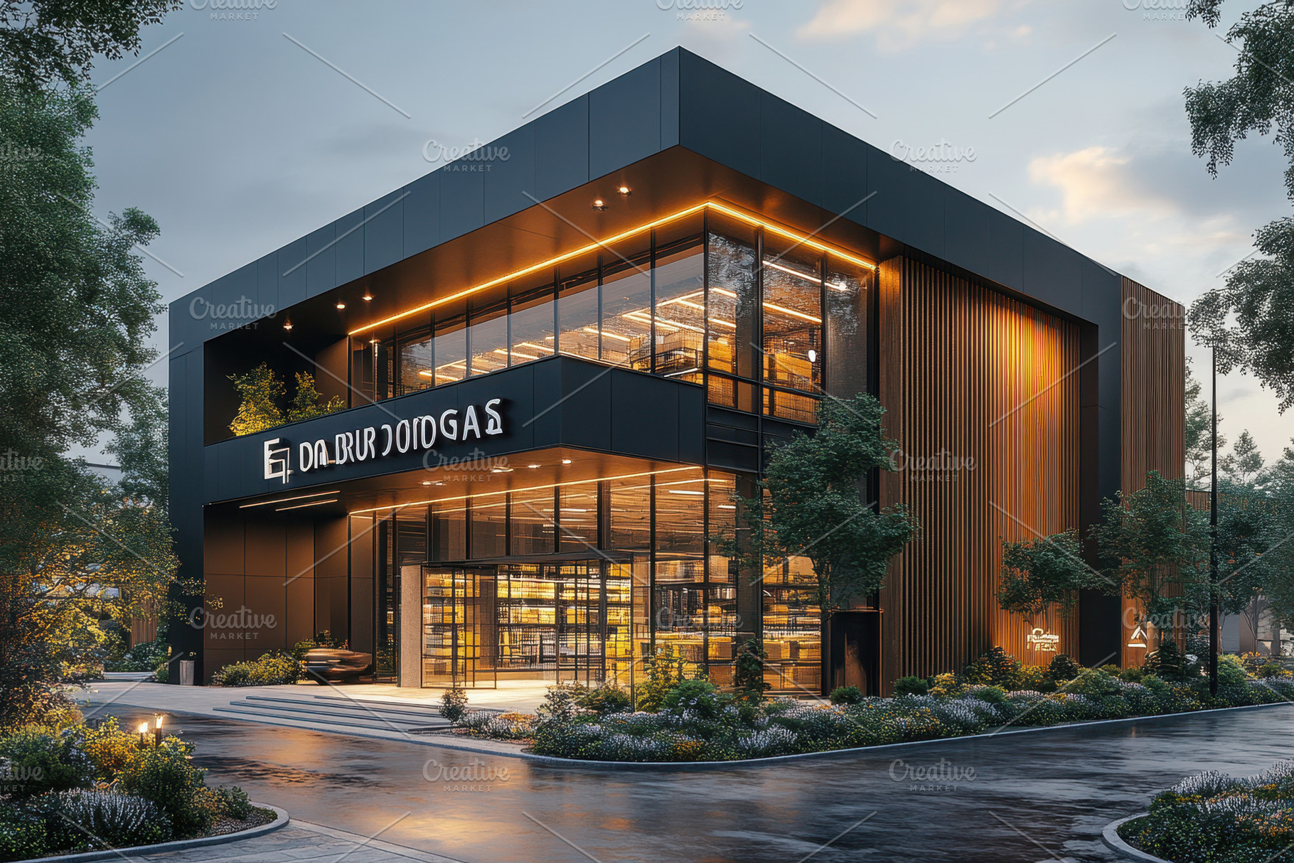 Modern architectural design of a com, a Photo by Tanuart