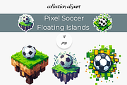 Pixel Soccer Floating Islands- 4 PNG, a Sport Illustration by InkyQueenArt (Thumbnail 1 of 4)