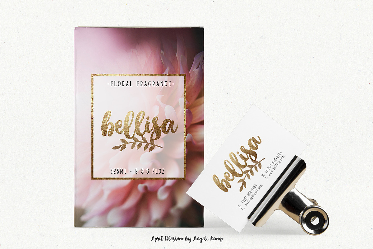April Blossom bold brush font preview 4