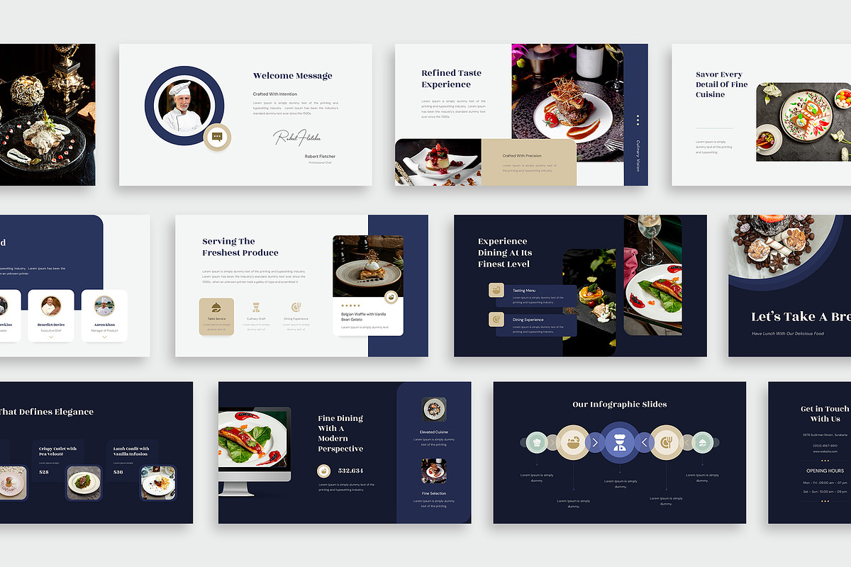 Luxury Food & Restaurant PowerPoint, a Presentation Template by New Coral Design (Photo 3 of 6)