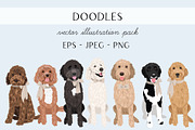 Labradoodle Goldendoodle Vector Art, an Illustration by Putnam Road Art (Thumbnail 1 of 4)