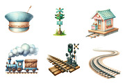 Train clipart, an Illustration by CreationArt (Thumbnail 2 of 5)