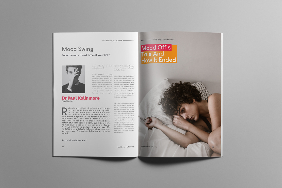 Lifestyle magazine layout 01, a Magazine Template by Swayang (Photo 12 of 22)