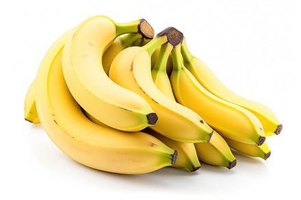 Bananas isolated on white background, a Food & Drink Photo by AlyaAnd