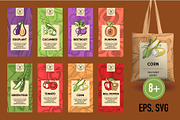 Vegetable Designs. Retro Templates, a Food Illustration by Lettering_Logo (Thumbnail 6 of 15)