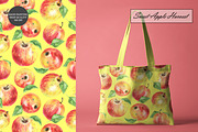 Watercolor Apple Seamless Patterns, a Food Illustration by OlDm_Shop (Thumbnail 7 of 10)